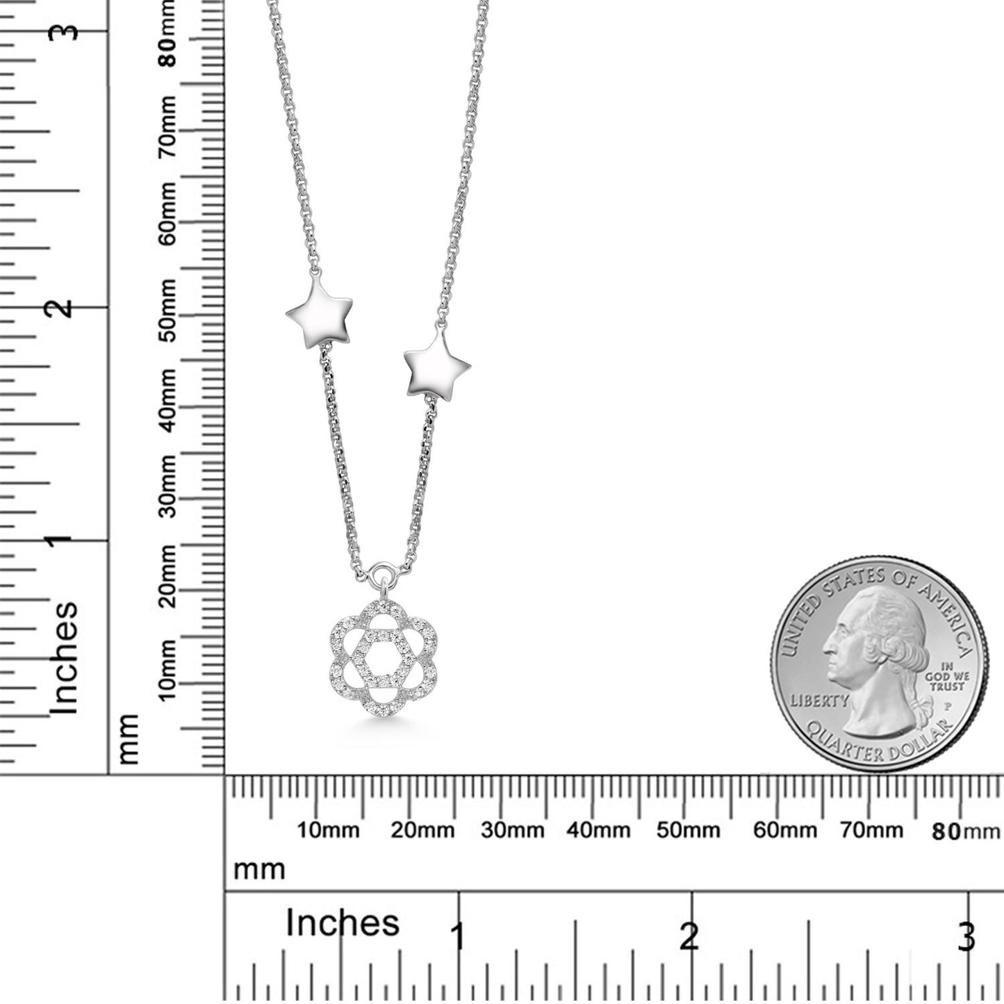 0.15カラット  ラボグロウンダイヤモンド ネックレス   シルバー925    G - H カラー VS2 - SI1 クラリティ