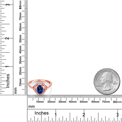1.34カラット  シンセティック サファイア リング 指輪   シルバー925 18金 ピンクゴールド 加工  9月 誕生石