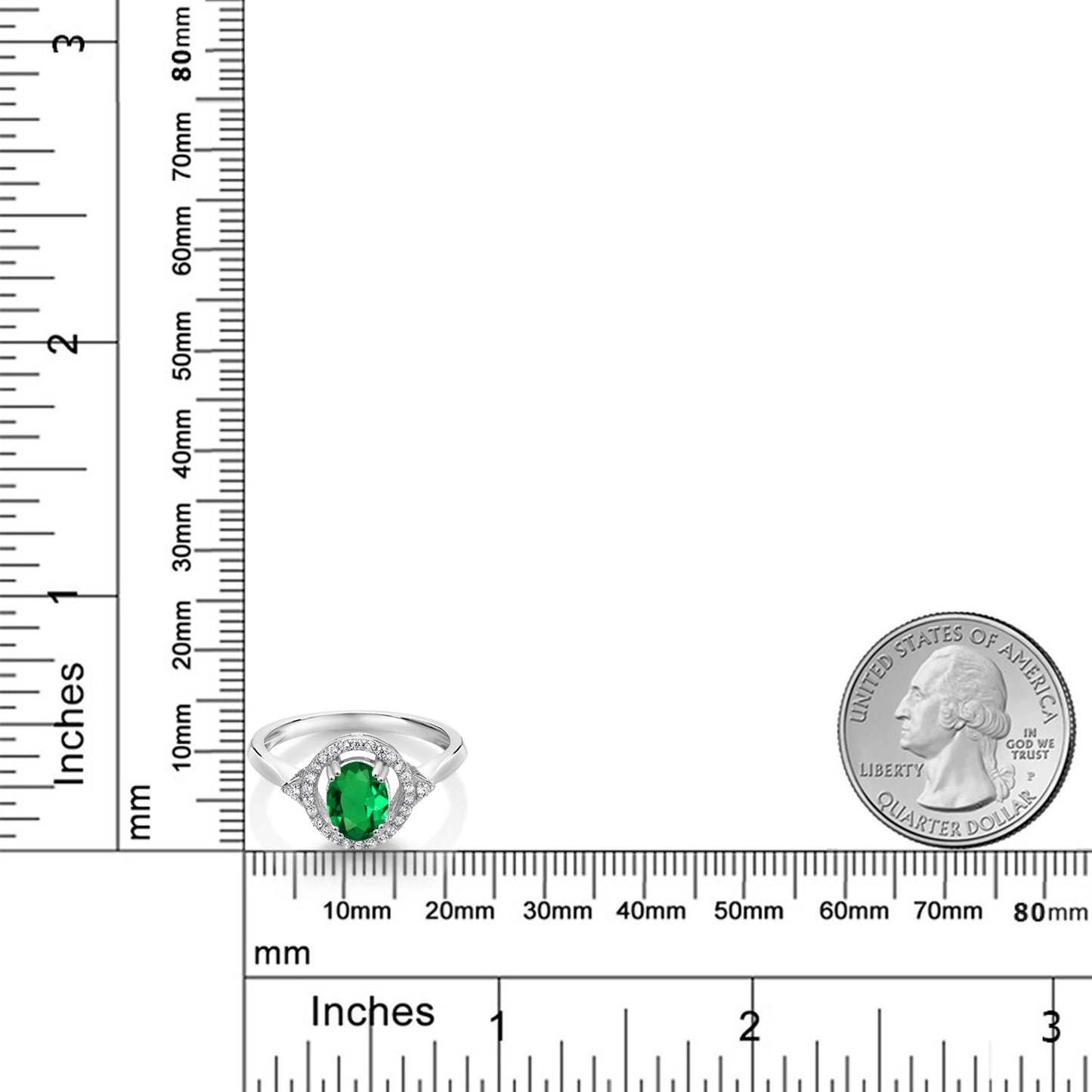 0.94カラット  ナノエメラルド リング 指輪   シルバー925  5月 誕生石