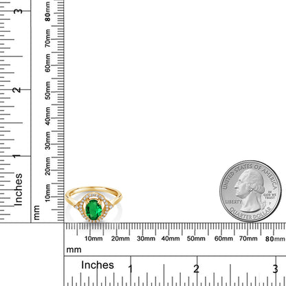 0.94カラット  ナノエメラルド リング 指輪   シルバー925 18金 イエローゴールド 加工  5月 誕生石