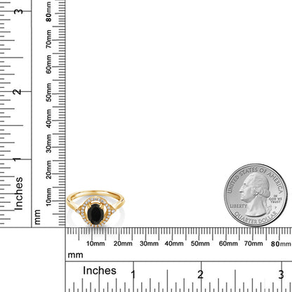 1.04カラット  天然 オニキス リング 指輪   シルバー925 18金 イエローゴールド 加工  8月 誕生石
