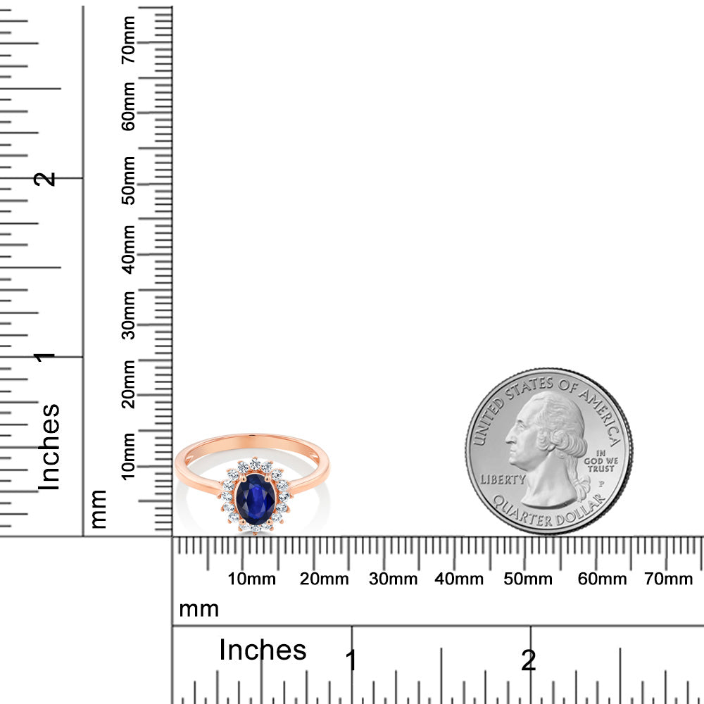 0.81カラット  天然 サファイア リング 指輪  シンセティック ホワイトサファイア 10金 ピンクゴールド K10  9月 誕生石