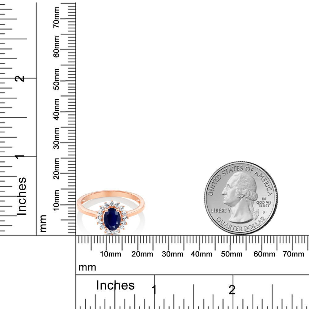 1.26カラット  天然 サファイア リング 指輪  シンセティック ホワイトサファイア 10金 ピンクゴールド K10  9月 誕生石