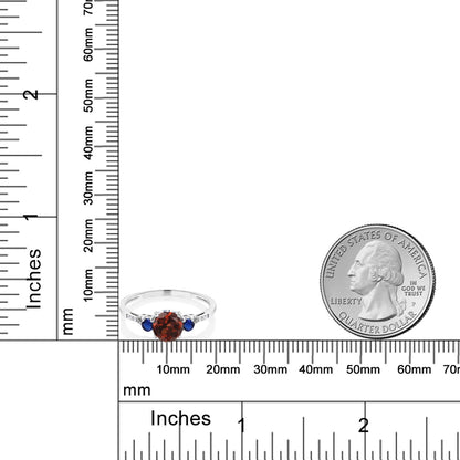 1.14カラット 天然 ガーネット リング 指輪 シンセティック サファイア 10金 ホワイトゴールド K10 1月 誕生石