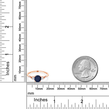 1.14カラット  天然 サファイア リング 指輪  シンセティック ホワイトサファイア 10金 ピンクゴールド K10  9月 誕生石