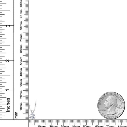 0.5カラット ラボグロウンダイヤモンド ネックレス シルバー925 G - H カラー VS2 - SI1 クラリティ