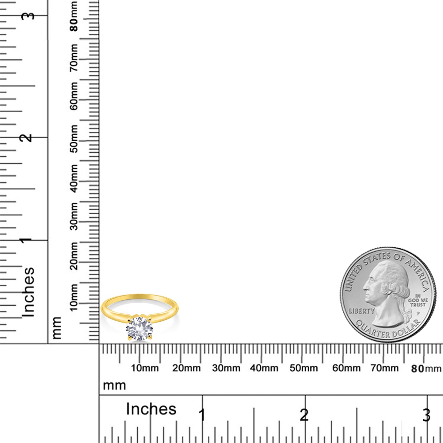 1カラット  シンセティック ホワイトサファイア リング 指輪   14金 イエローゴールド K14  9月 誕生石