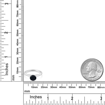 0.8カラット  天然 オニキス リング 指輪   14金 ホワイトゴールド K14  8月 誕生石
