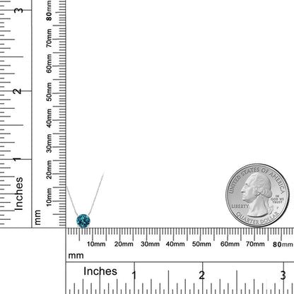 0.7カラット  天然 ロンドンブルートパーズ ネックレス   18金 ホワイトゴールド K18  11月 誕生石