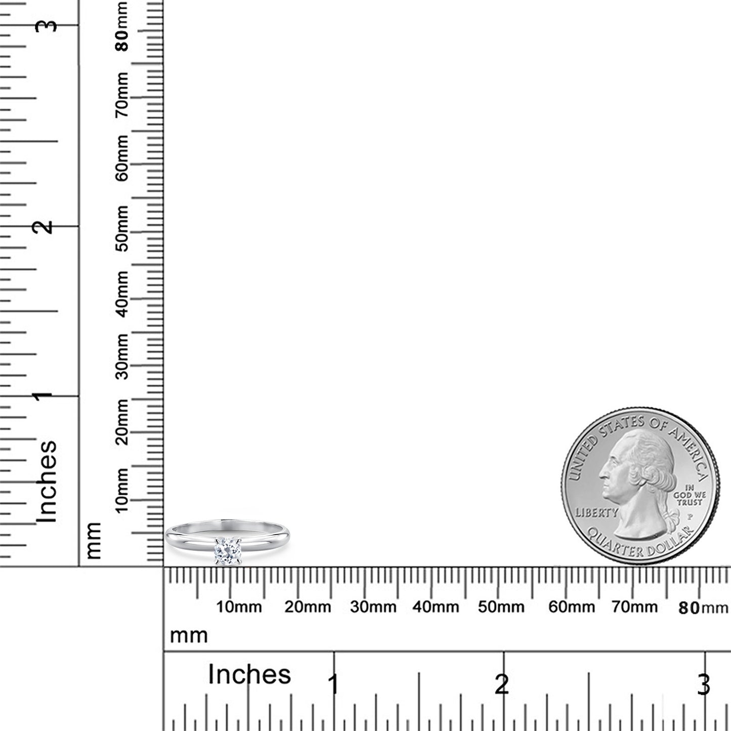 0.33カラット  天然 トパーズ リング 指輪   14金 ホワイトゴールド K14  11月 誕生石