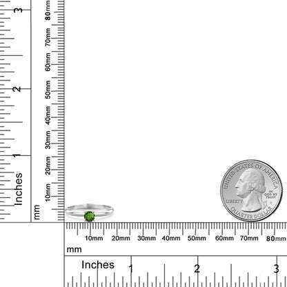 0.25カラット  天然 グリーントルマリン リング 指輪   14金 ホワイトゴールド K14  10月 誕生石