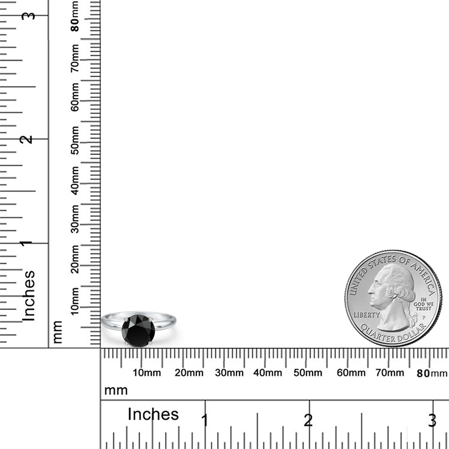 1.65カラット  天然 オニキス リング 指輪   14金 ホワイトゴールド K14  8月 誕生石