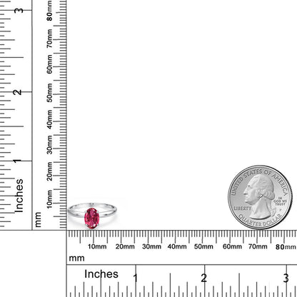 0.85カラット  天然 ピンクトルマリン リング 指輪   14金 ホワイトゴールド K14  10月 誕生石