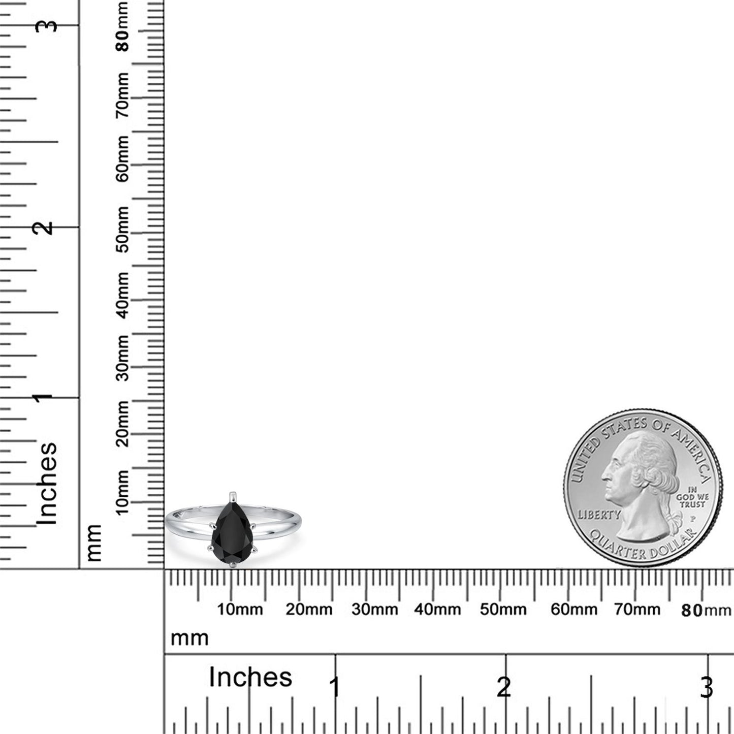 1.28カラット  天然 オニキス リング 指輪   14金 ホワイトゴールド K14  8月 誕生石