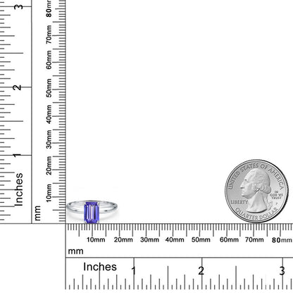 1.9カラット 天然石 タンザナイト リング 指輪 14金 ホワイトゴールド K14 12月 誕生石