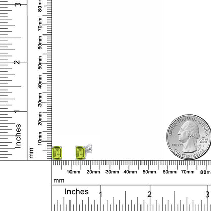 2カラット 天然石 ペリドット ピアス 14金 ホワイトゴールド K14 8月 誕生石
