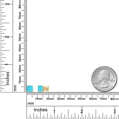 1.8カラット 天然石 ターコイズ ピアス 14金 イエローゴールド K14 12月 誕生石