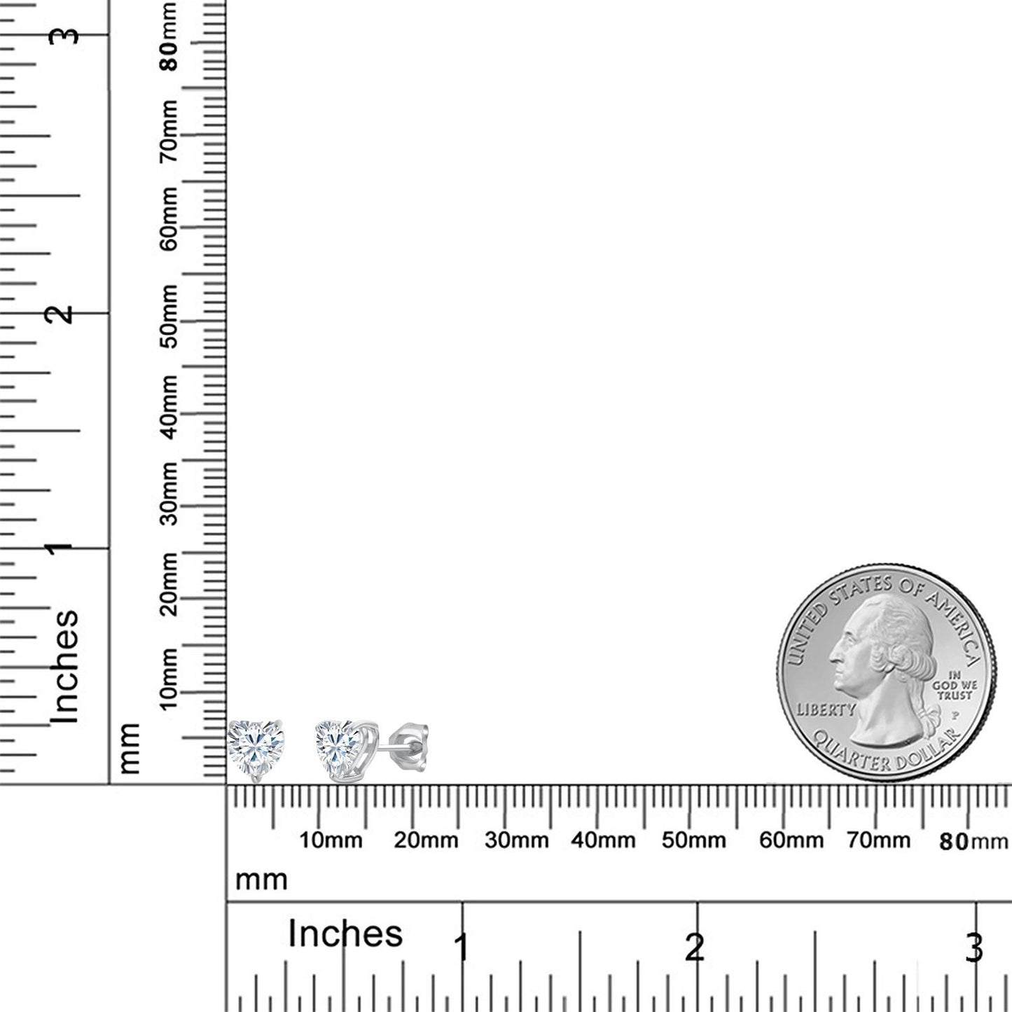 1.6カラット モアサナイト ピアス 14金 ホワイトゴールド K14