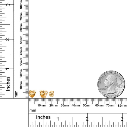 1.3カラット 天然 シトリン ピアス 14金 イエローゴールド K14 11月 誕生石