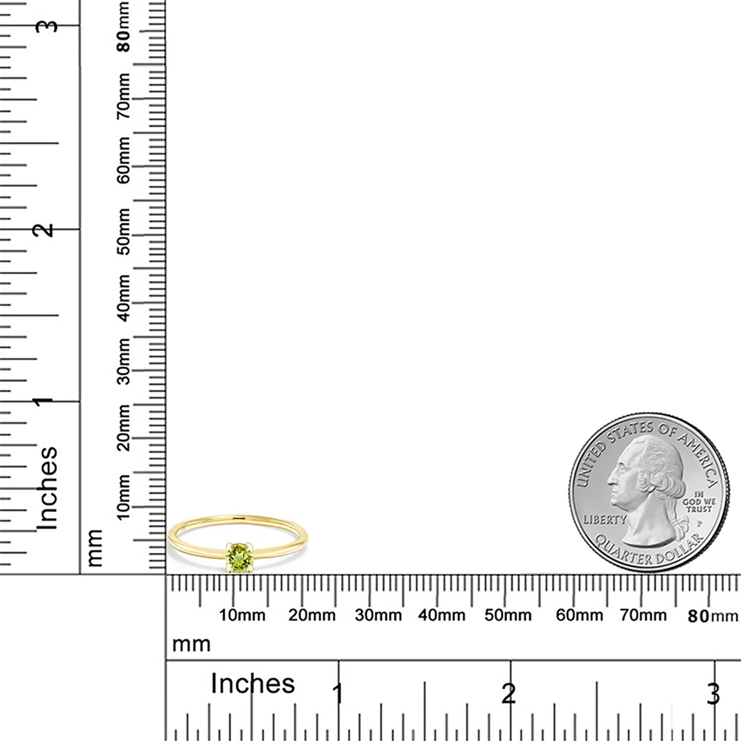 0.18カラット  天然石 ペリドット リング 指輪   10金 イエローゴールド K10  8月 誕生石