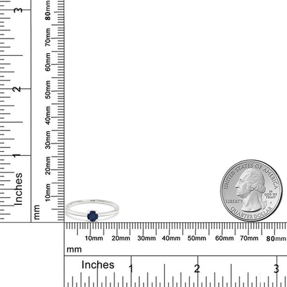 0.24カラット  天然 サファイア リング 指輪   10金 ホワイトゴールド K10  9月 誕生石
