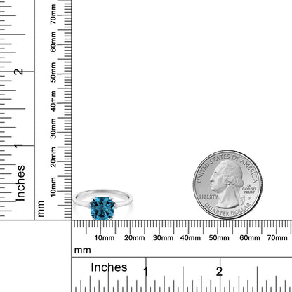 2.74カラット 天然 ロンドンブルートパーズ リング 指輪 天然 ダイヤモンド 10金 ホワイトゴールド K10 11月 誕生石