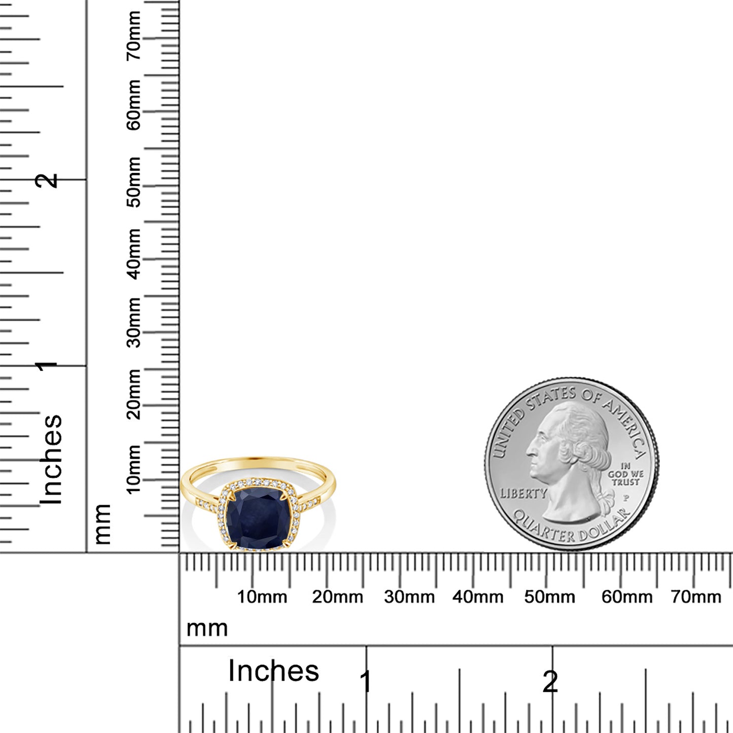 3.07カラット  天然 サファイア リング 指輪  天然 ダイヤモンド 10金 イエローゴールド K10  9月 誕生石