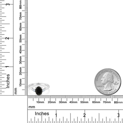 1.35カラット  天然 オニキス リング 指輪  シンセティック ホワイトサファイア 10金 ホワイトゴールド K10  8月 誕生石
