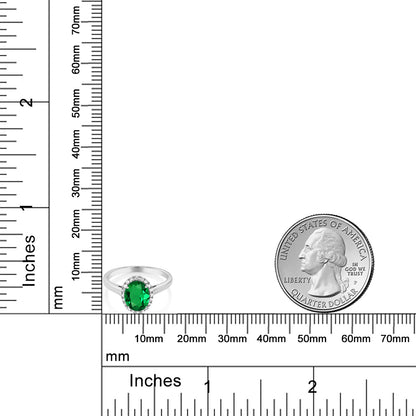 1.64カラット  ナノエメラルド リング 指輪  天然 ダイヤモンド 10金 ホワイトゴールド K10  5月 誕生石