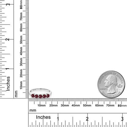 0.6カラット 天然 ロードライトガーネット リング 指輪 10金 ホワイトゴールド K10 1月 誕生石