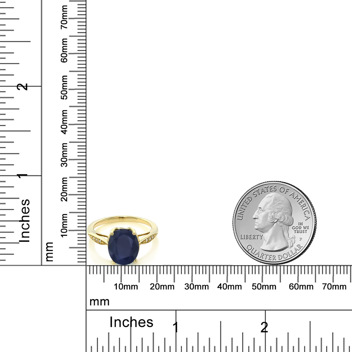 3.04カラット  天然 サファイア リング 指輪  天然 ダイヤモンド 14金 イエローゴールド K14  9月 誕生石