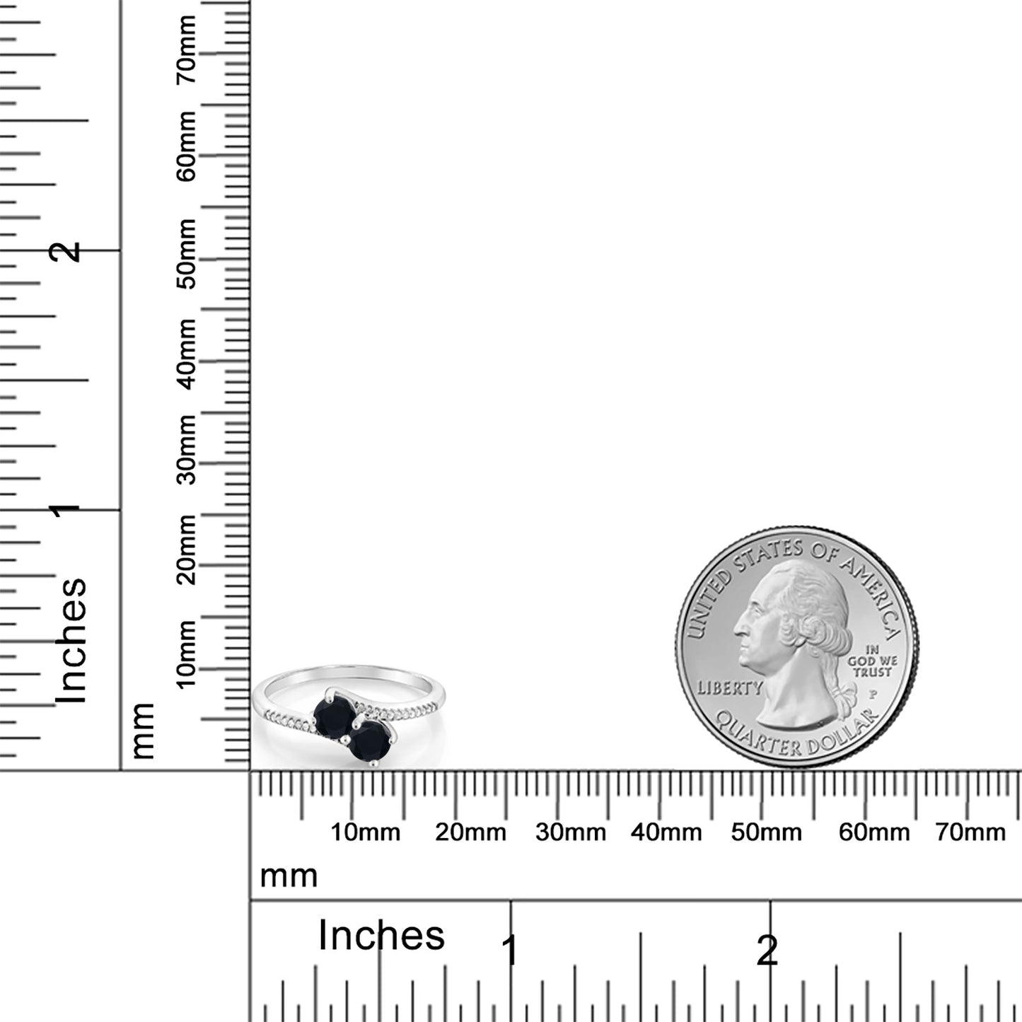 0.61カラット  天然 オニキス リング 指輪   10金 ホワイトゴールド K10  8月 誕生石