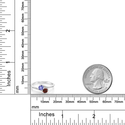 0.84カラット  天然石 タンザナイト リング 指輪  天然 ガーネット 10金 ホワイトゴールド K10  12月 誕生石