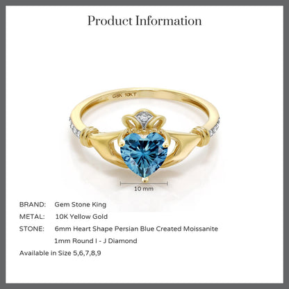 0.86カラット  ブルー モアサナイト リング 指輪  天然 ダイヤモンド 10金 イエローゴールド K10