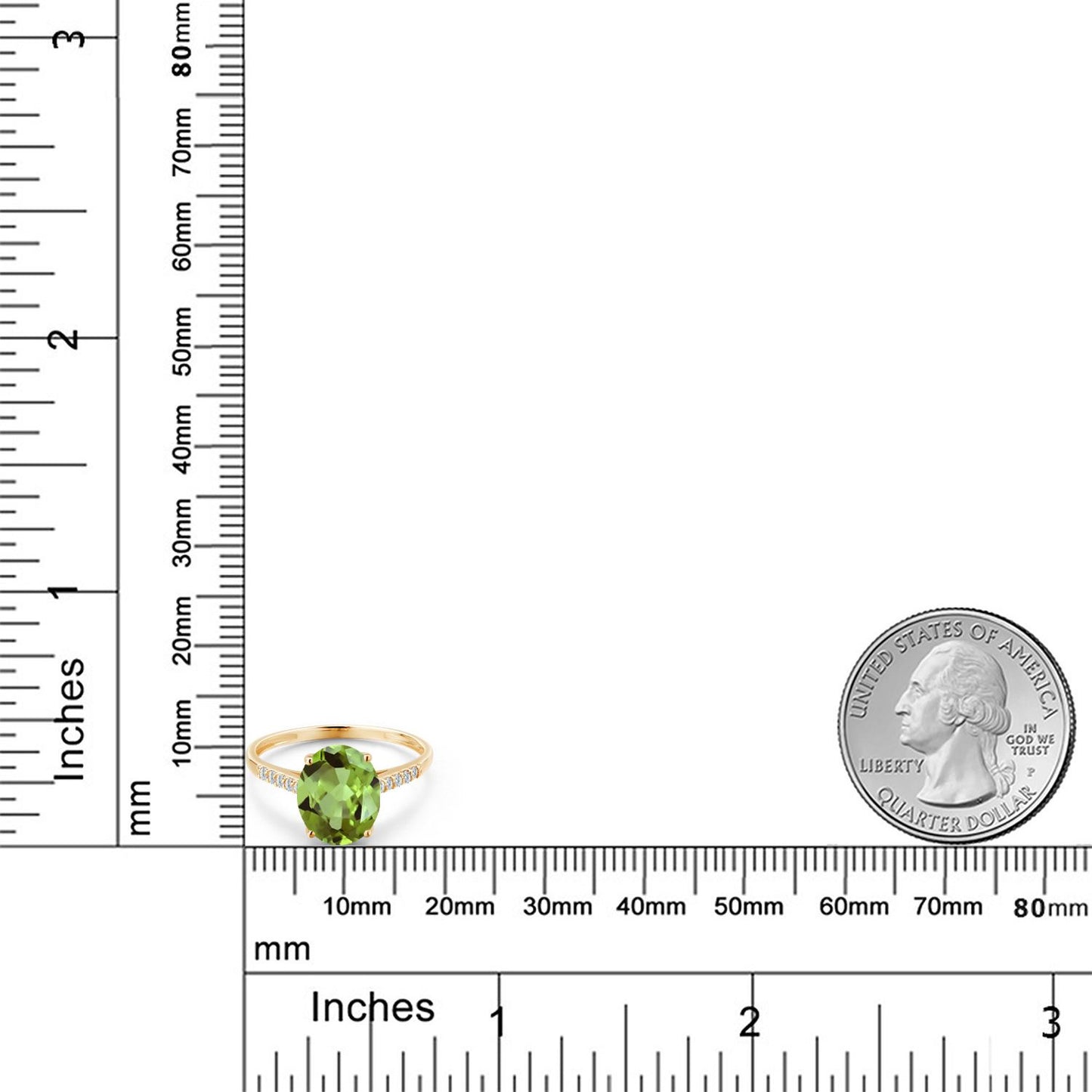 2.92カラット  天然石 ペリドット リング 指輪  天然 ダイヤモンド 10金 イエローゴールド K10  8月 誕生石