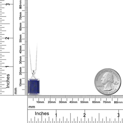 6カラット 天然石 ラピスラズリ ネックレス 10金 ホワイトゴールド K10 12月 誕生石