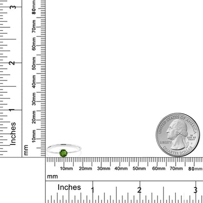 0.25カラット  天然 グリーントルマリン リング 指輪   10金 ホワイトゴールド K10  10月 誕生石