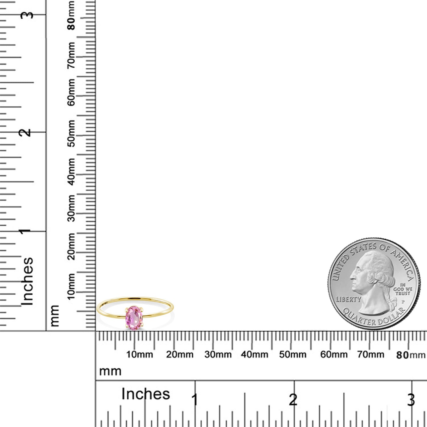 0.6カラット  天然 ピンクサファイア リング 指輪   10金 イエローゴールド K10  9月 誕生石