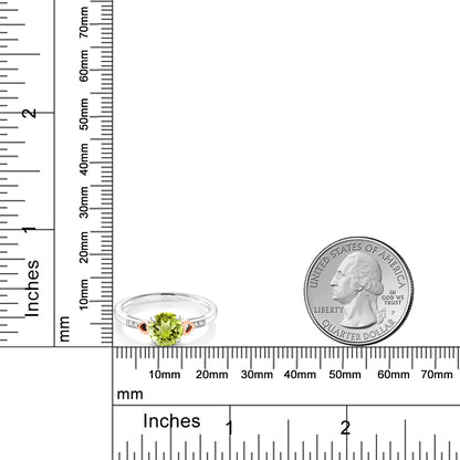 1.45カラット 天然石 ペリドット リング 指輪 シルバー925 ＆10金 ピンクゴールド K10 8月 誕生石