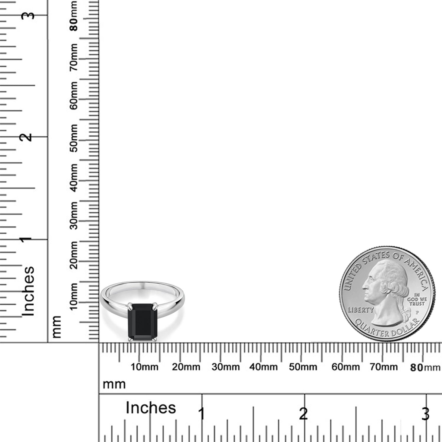2.1カラット  天然 オニキス リング 指輪   10金 ホワイトゴールド K10  8月 誕生石