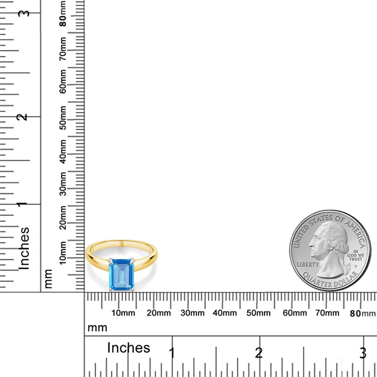 2.5カラット  天然 スイスブルートパーズ リング 指輪   10金 ツートンゴールド K10  11月 誕生石