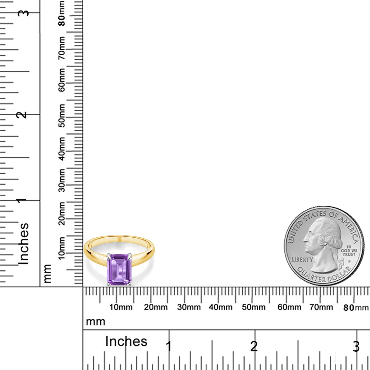 2.5カラット  天然 アメジスト リング 指輪   10金 ツートンゴールド K10  2月 誕生石
