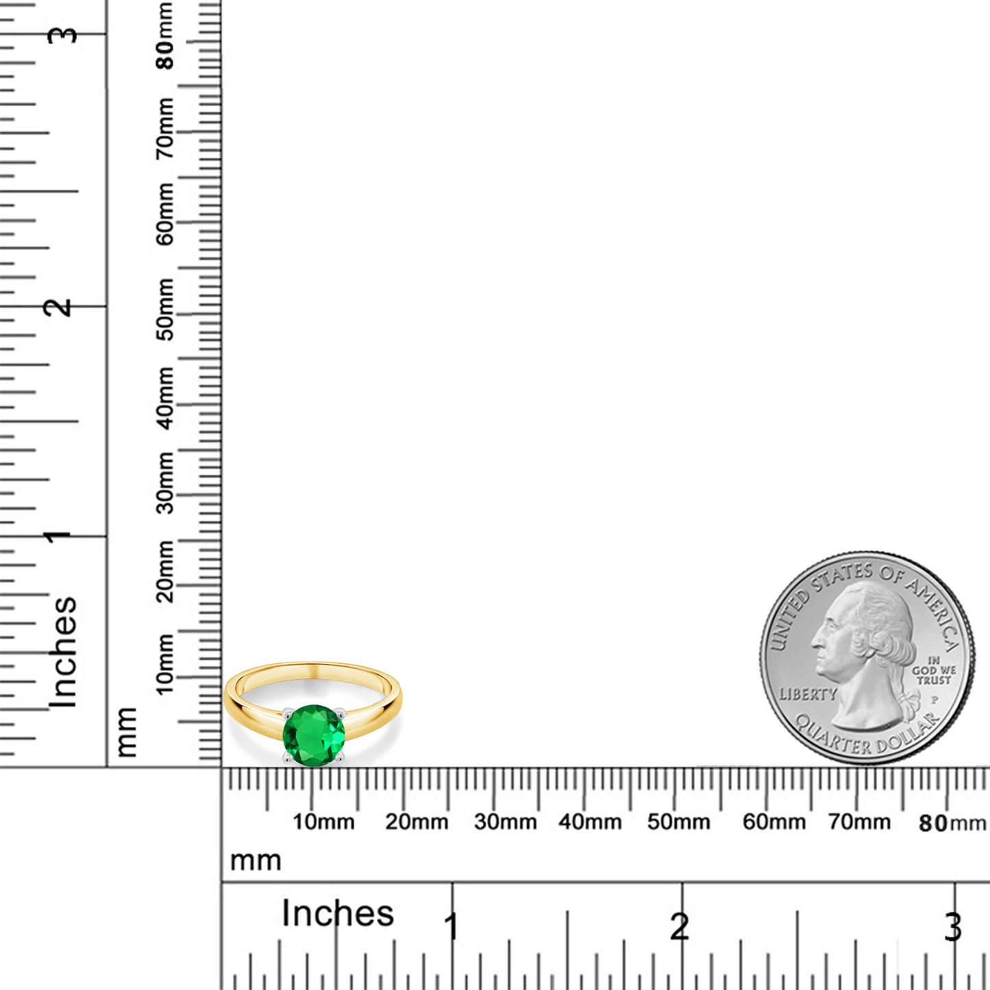 1.22カラット  ナノエメラルド リング 指輪   10金 ツートンゴールド K10  5月 誕生石