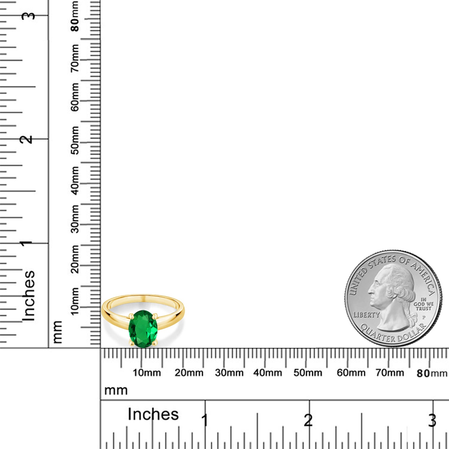 1.5カラット  ナノエメラルド リング 指輪   10金 イエローゴールド K10  5月 誕生石