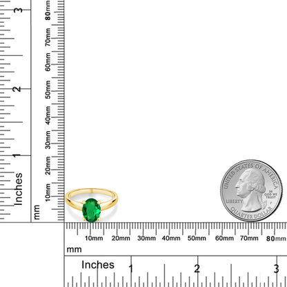 1.5カラット  ナノエメラルド リング 指輪   10金 イエローゴールド K10  5月 誕生石