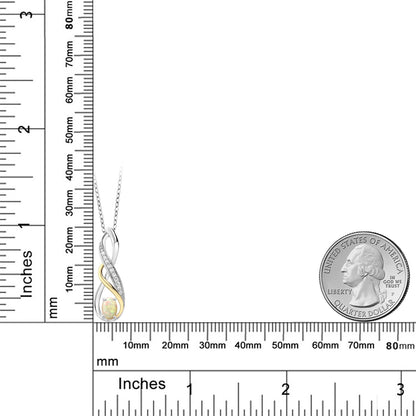 0.39カラット  天然 エチオピアンオパール ネックレス  ラボグロウンダイヤモンド シルバー925 ＆10金 イエローゴールド K10  10月 誕生石