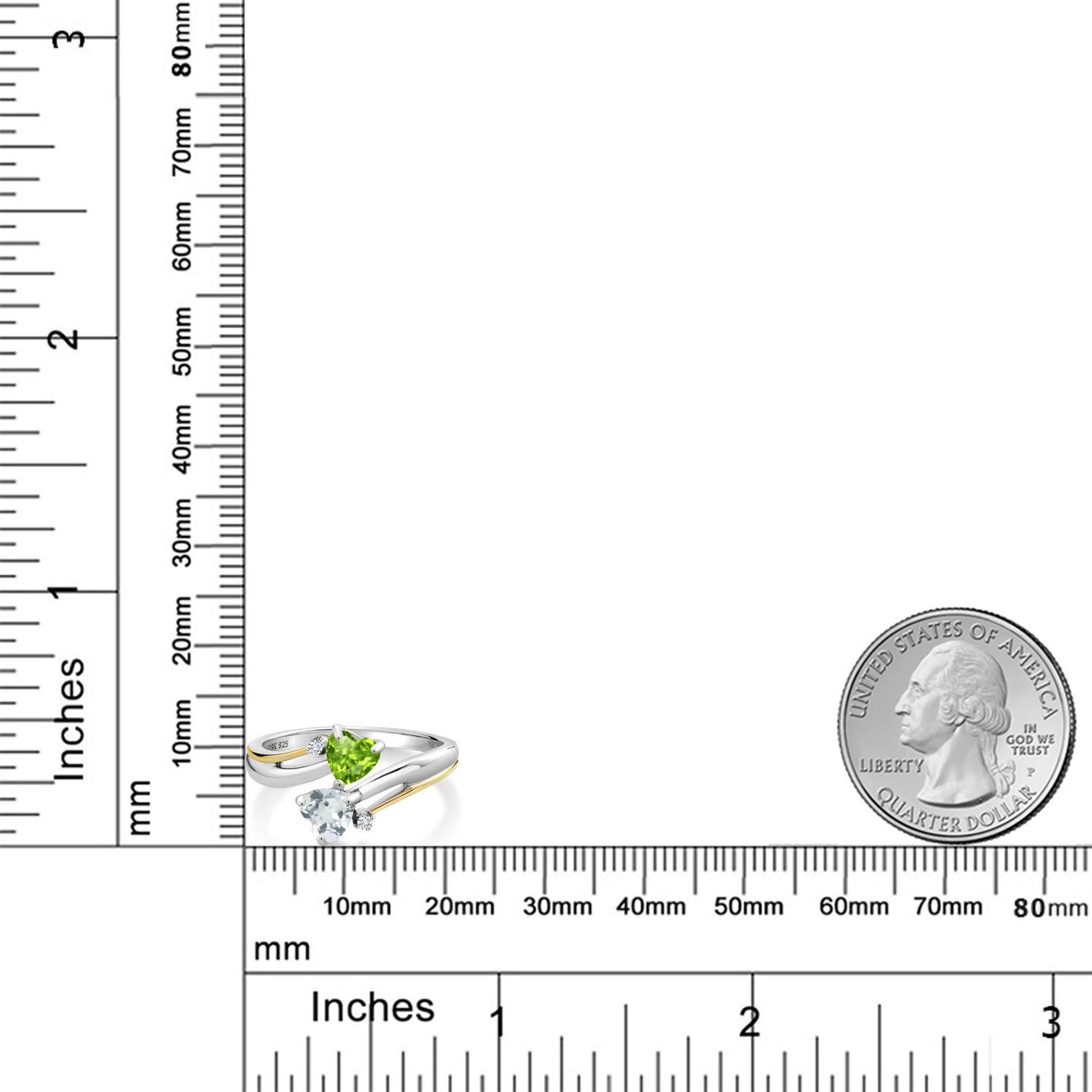 0.94カラット 天然石 ペリドット リング 指輪 天然 アクアマリン シルバー925 ＆10金 イエローゴールド K10 8月 誕生石