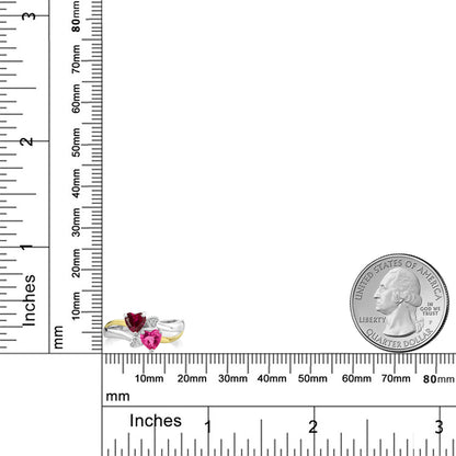 1.22カラット  シンセティック ルビー リング 指輪  シンセティック ピンクサファイア シルバー925 ＆10金 イエローゴールド K10  7月 誕生石