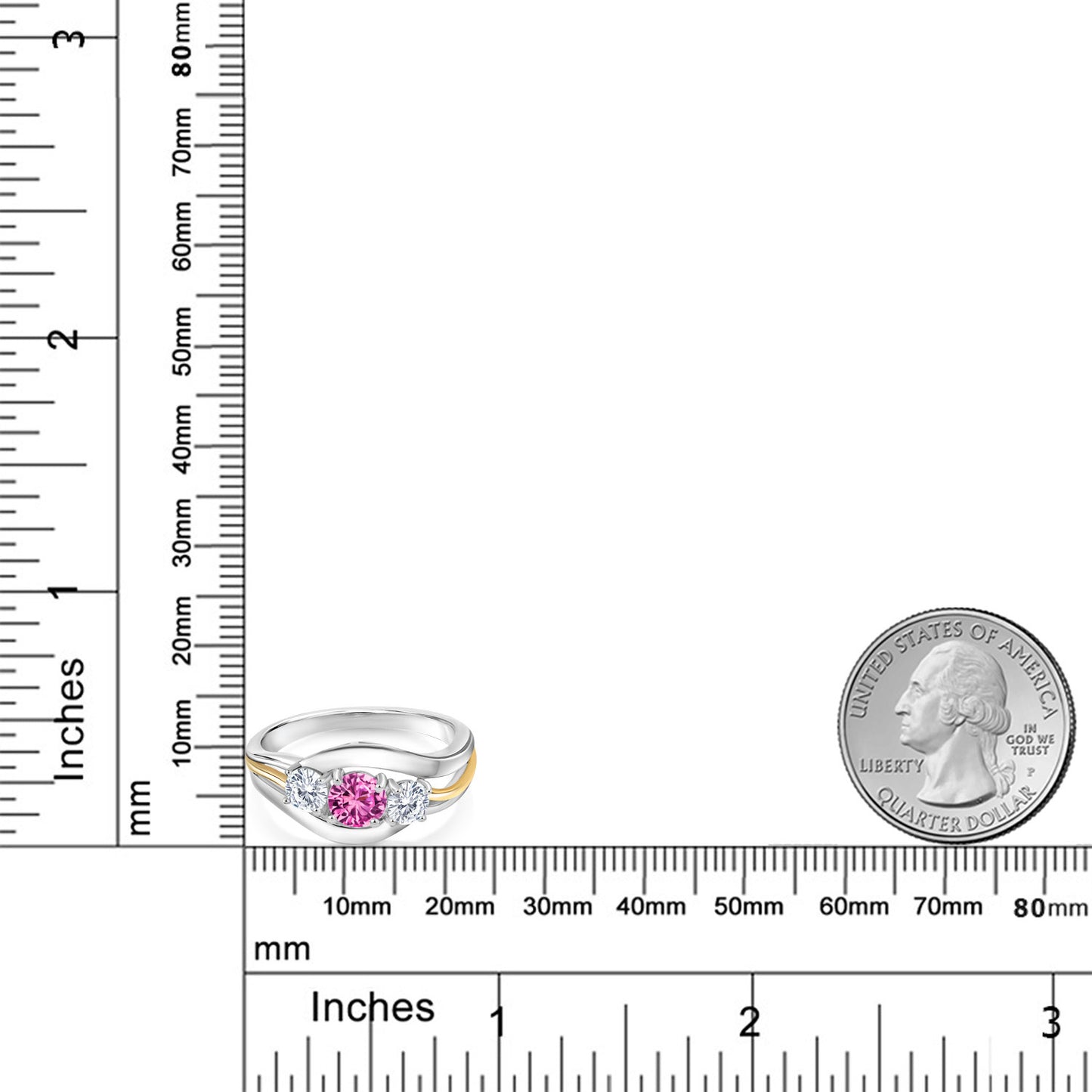 1.09カラット  シンセティック ピンクサファイア リング 指輪  ラボグロウンダイヤモンド シルバー925 ＆10金 イエローゴールド K10  9月 誕生石