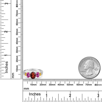 2.53カラット 天然 ガーネット リング 指輪 シンセティック ピンクサファイア シルバー925 ＆10金 イエローゴールド K10 1月 誕生石
